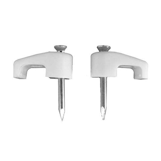 GRAPA PARA CABLE MANGUERA PLANA 2 x 1,5 mm N°01, BLANCA, CAJA 100 uds