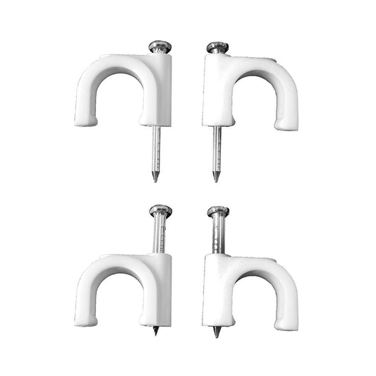 GRAPA PARA CABLE MANGUERA TUBULAR 2 x 0,75 mm N°05, BLANCA, CAJA 100 uds