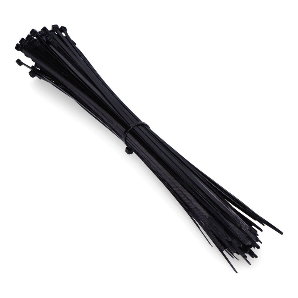 BRIDAS NEGRAS 4,8 x 380 mm NYLON ALTA CALIDAD (BOLSA 100 unid.)