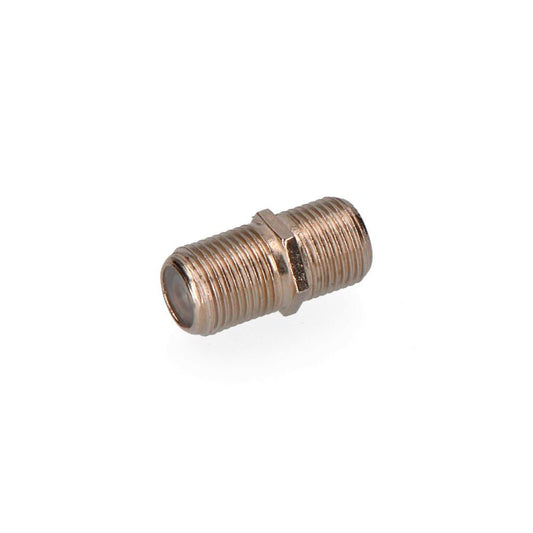 CONECTOR EMPALMADOR "F" MACHO-MACHO PARABÓLICA RETRACTILADO