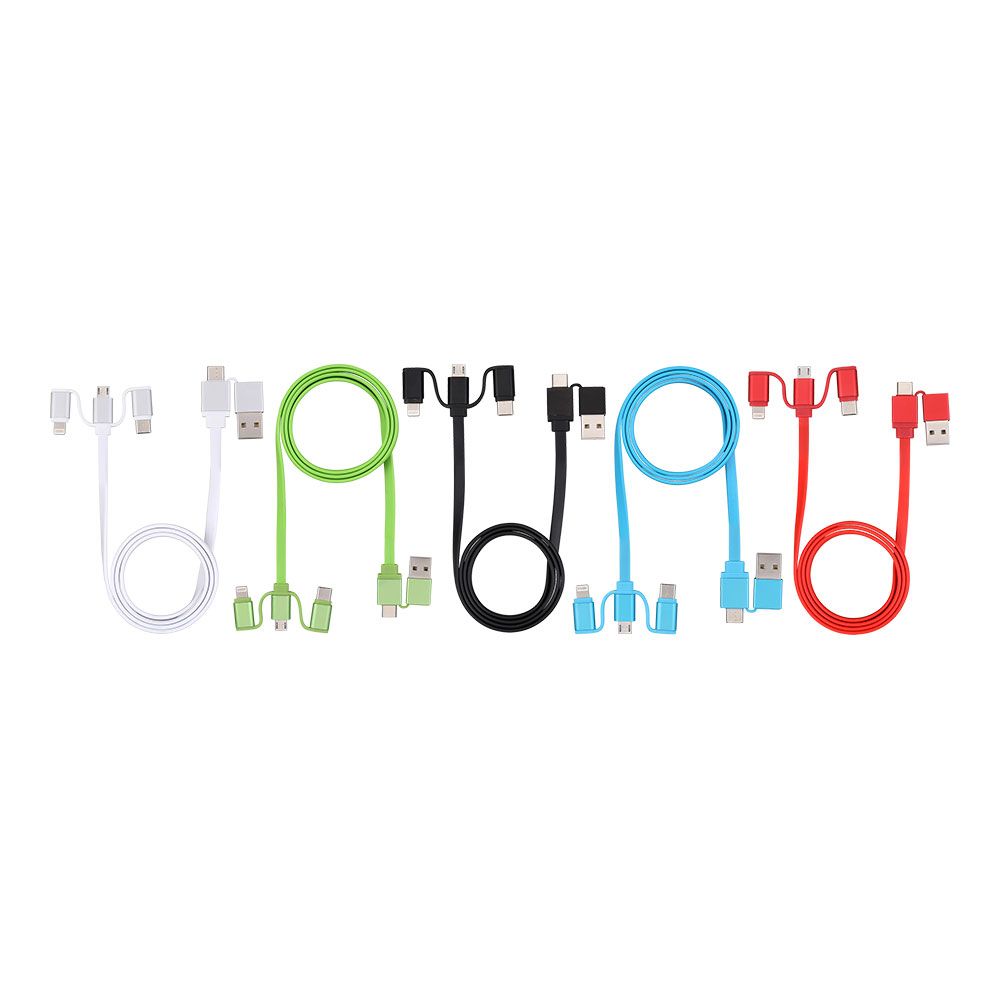 CABLE 6 EN 1, 1 m  COLORES SURTIDOS