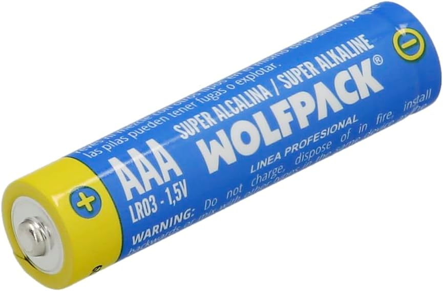 WOLFPACK LINEA PROFESIONAL Pila Alcalina AAA LR-3 Blister 4 Piezas [Clase de eficiencia energética A]