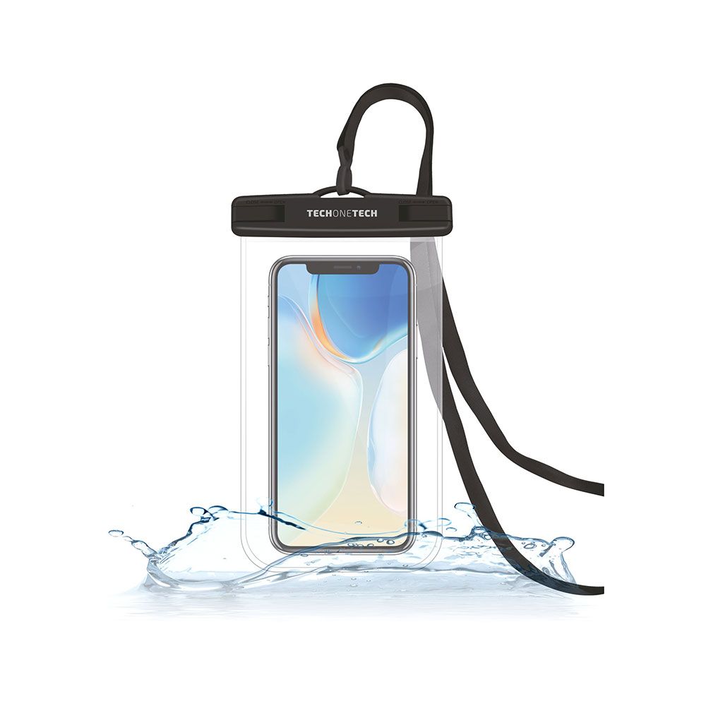 FUNDA IMPERMEABLE COLGANTE PARA AGUA PVC IPX8 NEGRA