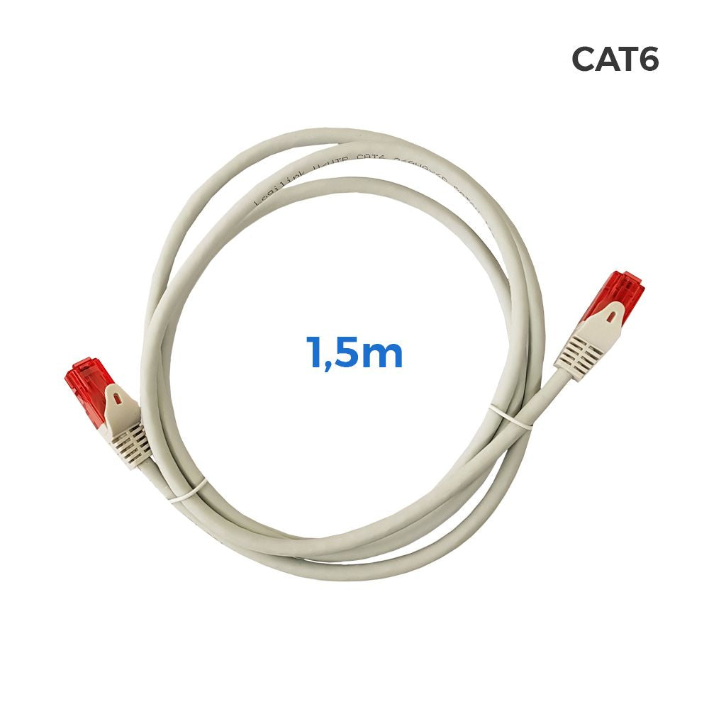 CABLE UTP CAT.6 LATIGUILLO RJ45 COBRE LSZH GRIS 1,5 m