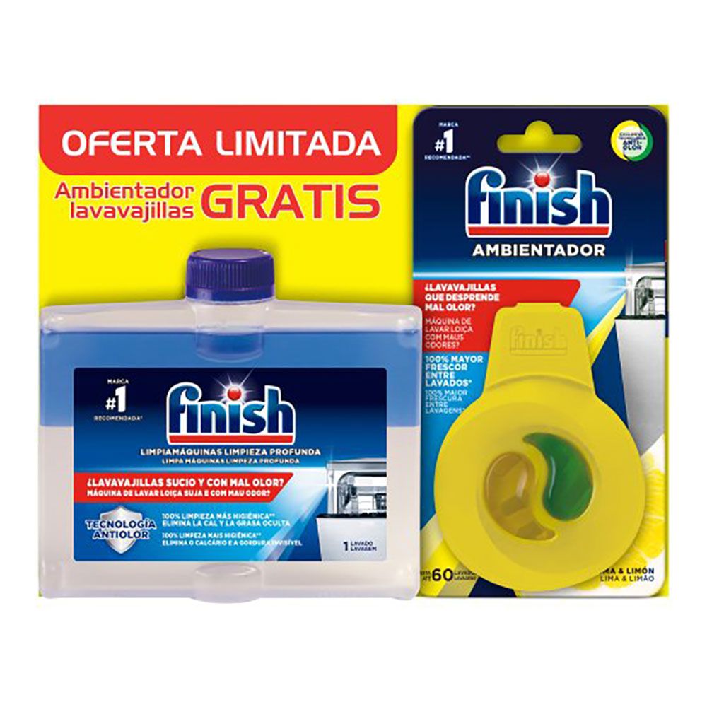 LIMPIADOR DE LAVAVAJILLAS 250 ml + AMBIENTADOR LIMA/LIMÓN