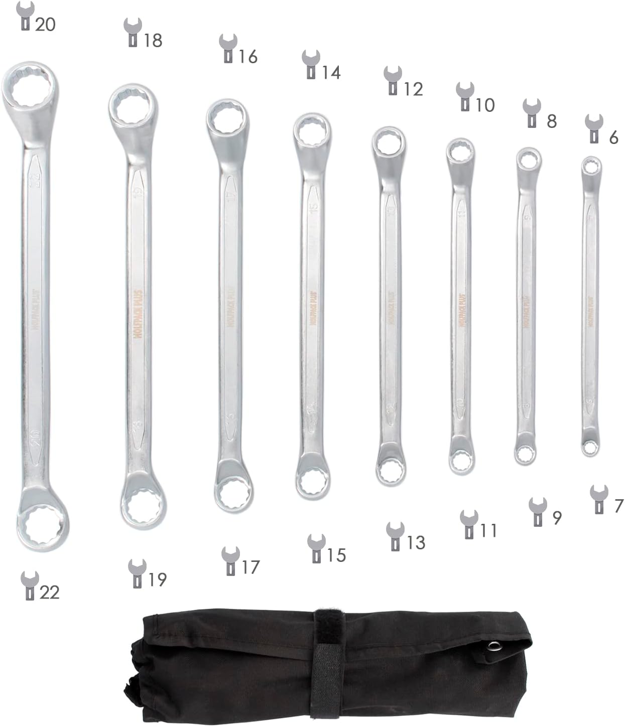 Juego de 8 Llaves Acodadas Wolfpack