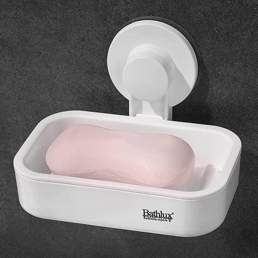 Jabonera con ventosa para baño, bañera y fregadero de cocina, sin taladros, extraíble, color blanco - Pinturas y Tarimas Ideas