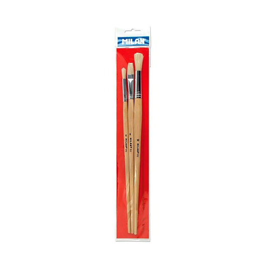 PINCELES PARA OLEO, ACRILICO SERIE 512 N° 6 Y 10, SERIE 522 N° 8, BLISTER 3 uds