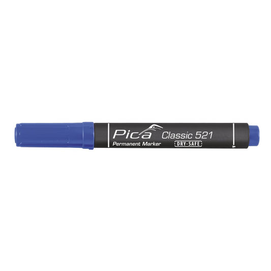 MARCADOR PERMANENTE TIPO PINCEL AZUL