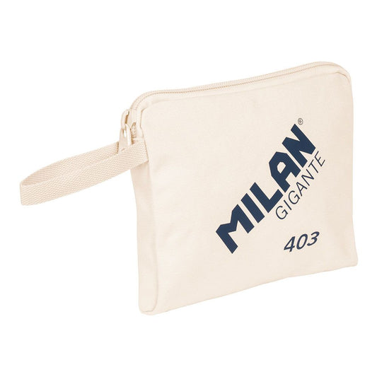 BOLSA DE MANO "MILAN® GIGANTE 403 SINCE 1918" BEIGE