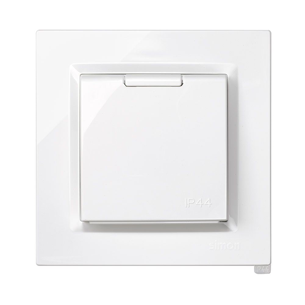 ENCHUFE 2P+T TIPO F MONOBLOC BLANCO