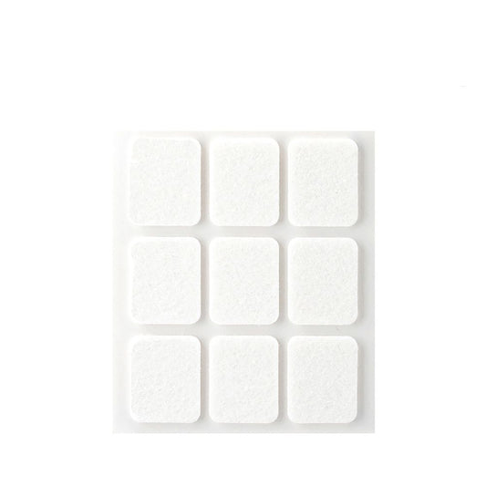 PACK 9 FIELTROS BLANCO SINTETICOS ADHESIVOS 29x23mm PLASFIX INOFIX