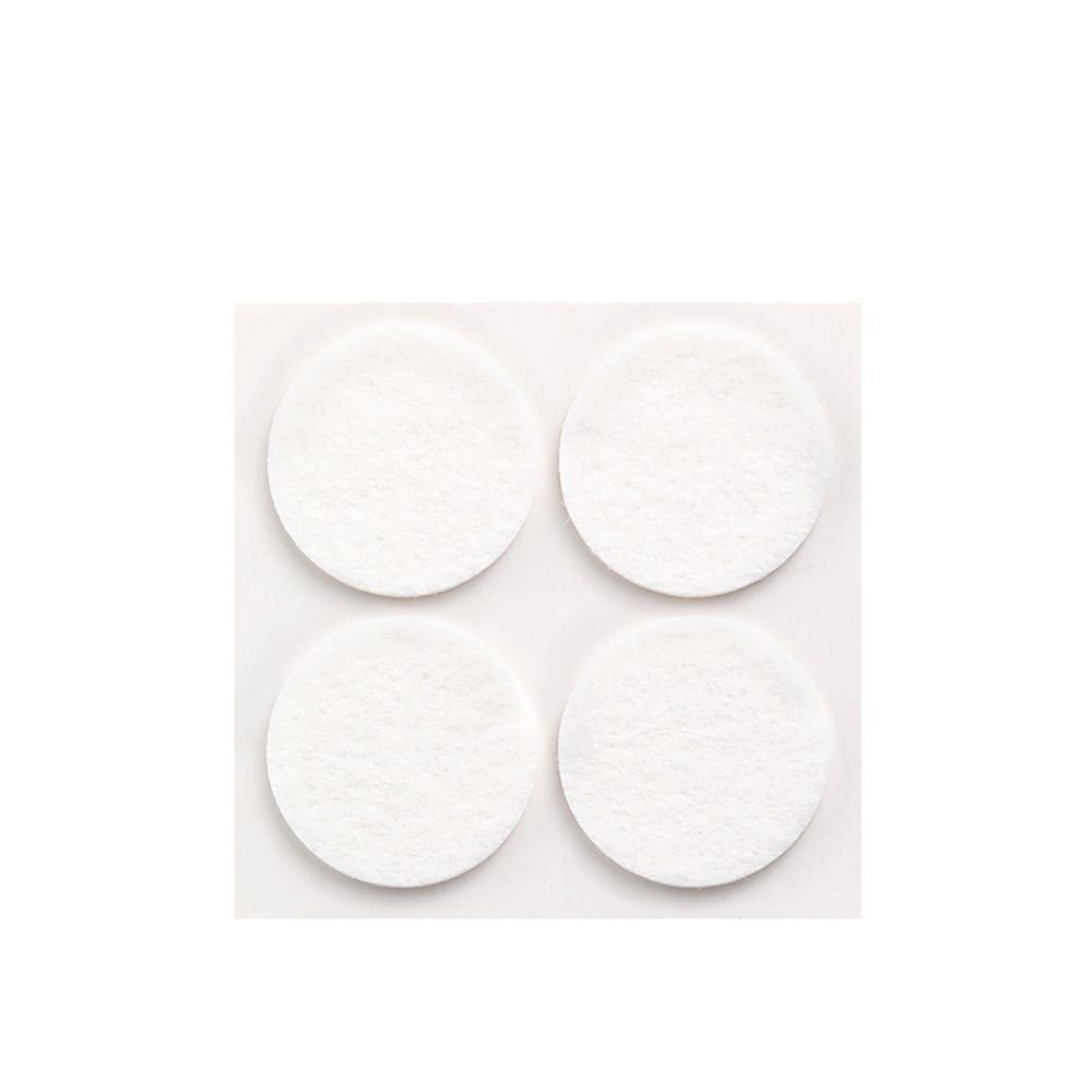PACK 4 FIELTROS BLANCOS SINTETICOS ADHESIVOS Ø38mm PLASFIX INOFIX