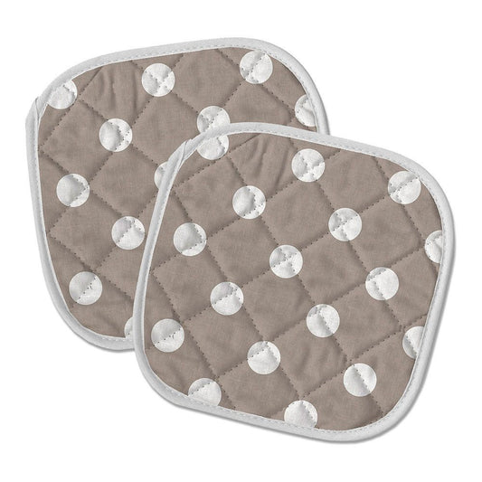 AGARRADORES COCINA ACOLCHADOS TOPOS 20 x 20 cm, 2 uds