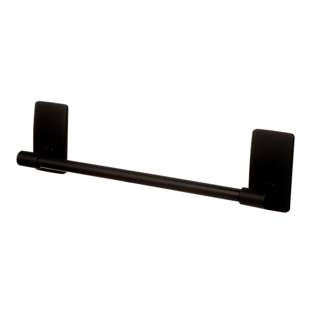 BARRA TOALLERO, NEGRO MATE, 299 x 77 x 47 mm, 1 ud + 4 TIRAS, MÁX 1,3 Kg