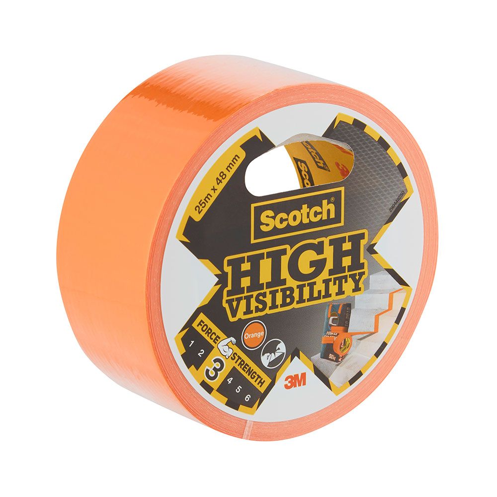 CINTA AMERICANA NARANJA ALTA VISIBILIDAD 3;  48 mm x 25 m