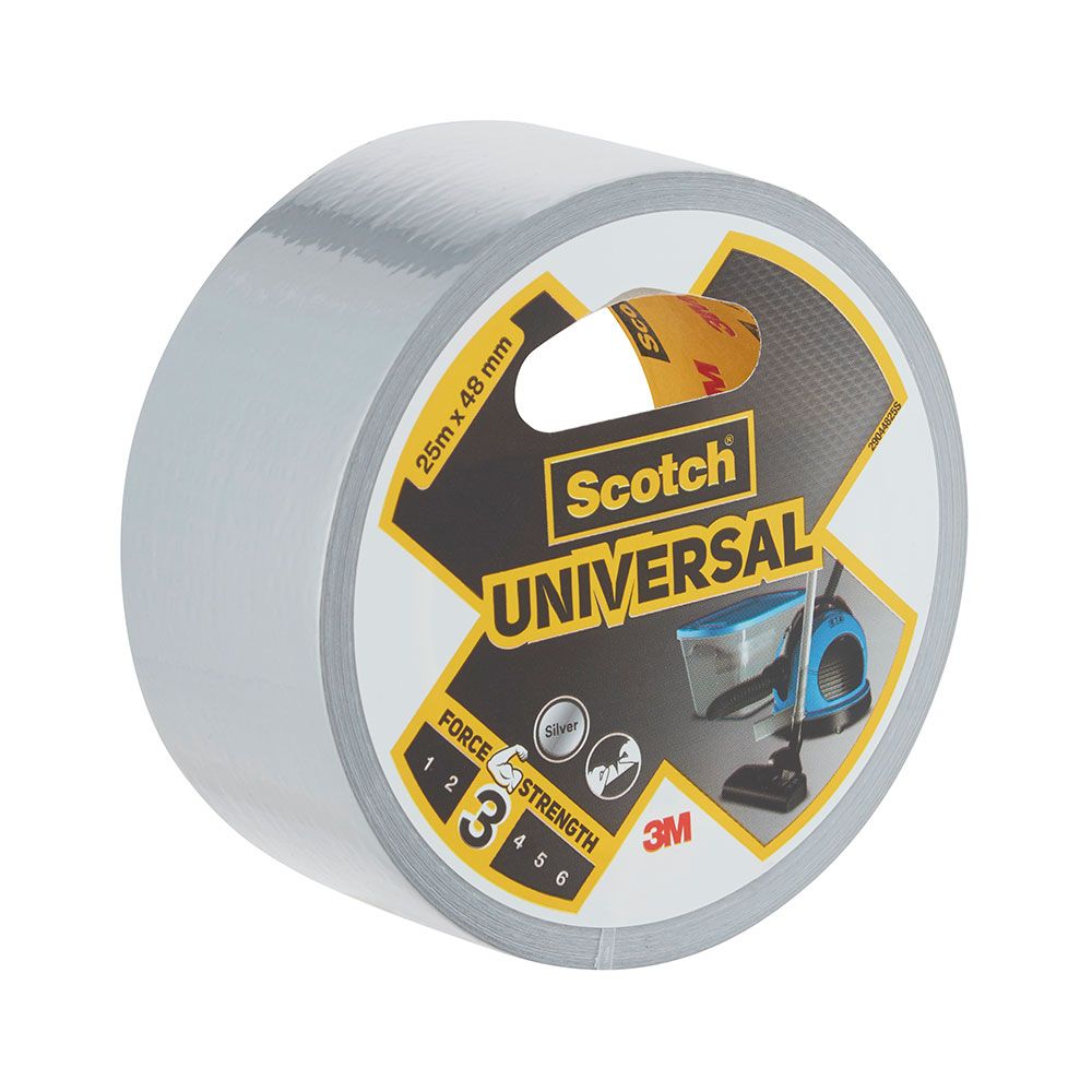 CINTA AMERICANA UNIVERSAL 3; GRIS 48 mm x 25 m