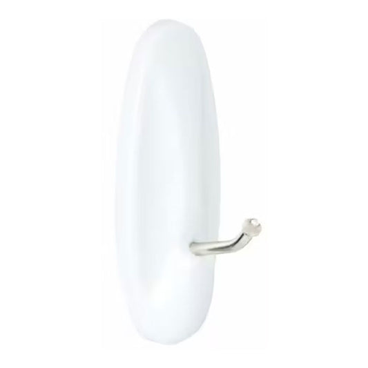 GANCHO PUNTA METÁLICA, MEDIANO, BLANCO, 29 x 79 x 29 mm, 2 uds + 4 TIRAS, CARGA MAX 1,3 Kg