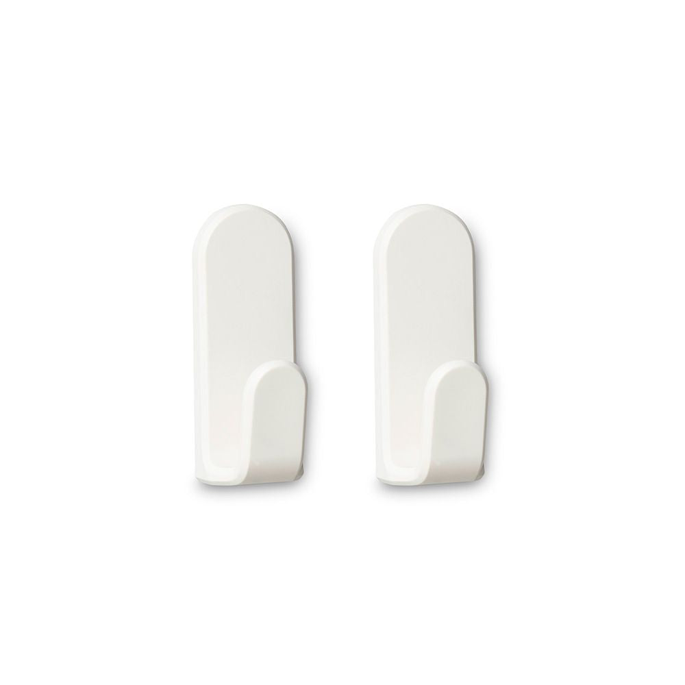 COLGADOR ADHESIVO TAGA BLANCO, 2 uds