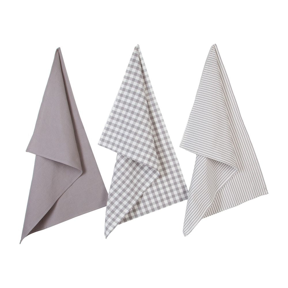 TRAPOS DE COCINA DE ALGODÓN COLORES / MODELOS SURTIDOS 45 x 70 cm, 3 uds