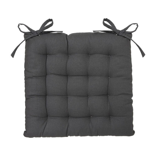 COJÍN PARA SILLA ESTILO GALLETA COLOR GRIS OSCURO 38 x 38 cm