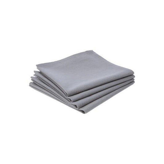 SERVILLETAS DE ALGODÓN COLOR GRIS 40 x 40 cm, 4 uds