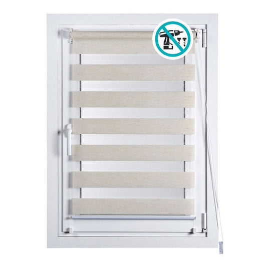 ESTOR ENROLLABLE CLIP & FIX, NOCHE & DIA, LINO 120 x 180 cm