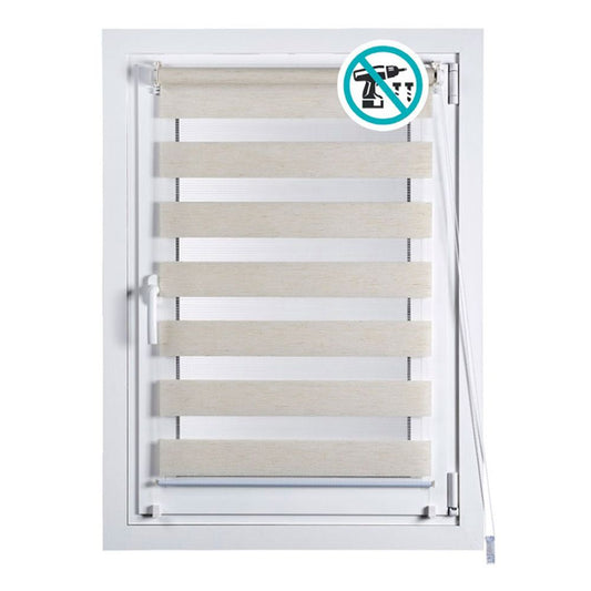 ESTOR ENROLLABLE CLIP & FIX, NOCHE & DIA, LINO 150 x 180 cm