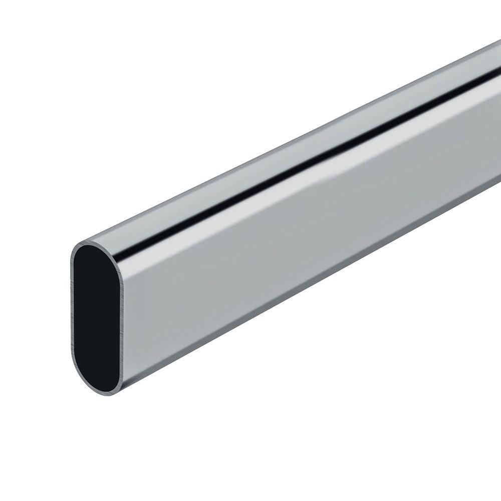 BARRA ARMARIO OVALADA CROMADA 100cm CINTACOR - STORPLANET