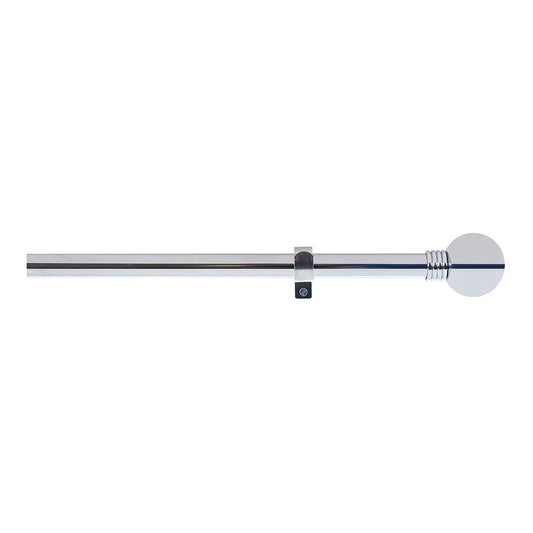 KIT BARRA CORTINA ANILLO CROMO EXTENSIBLE DE 160 - 300 cm