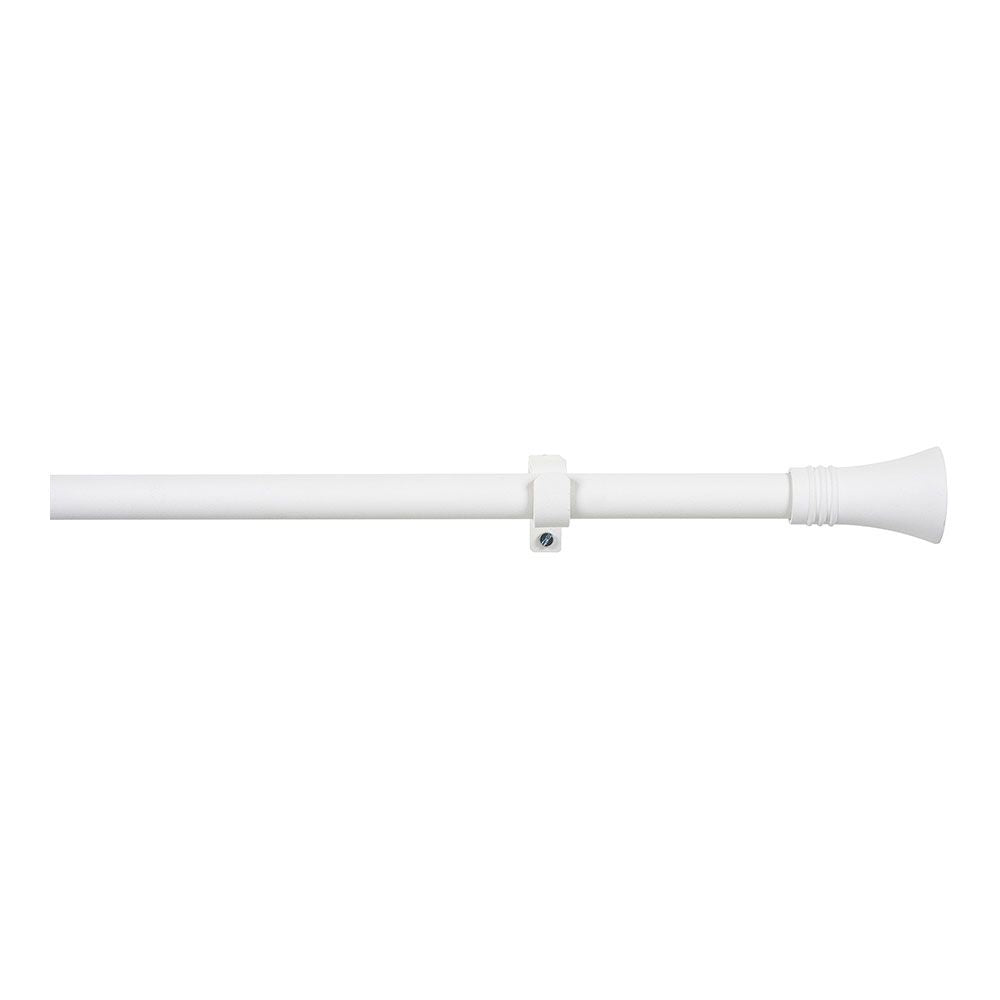 KIT BARRA CORTINA BLANCO CONO EXTENSIBLE DE 160 A 300 cm