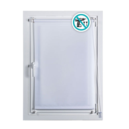 ESTOR ENROLLABLE CLIP & FIX BLANCO NIEVE 150 x 180 cm
