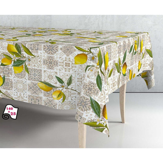 ROLLO DE HULE MANTEL ESTAMPADO LIMONES 1,40 x 25 m