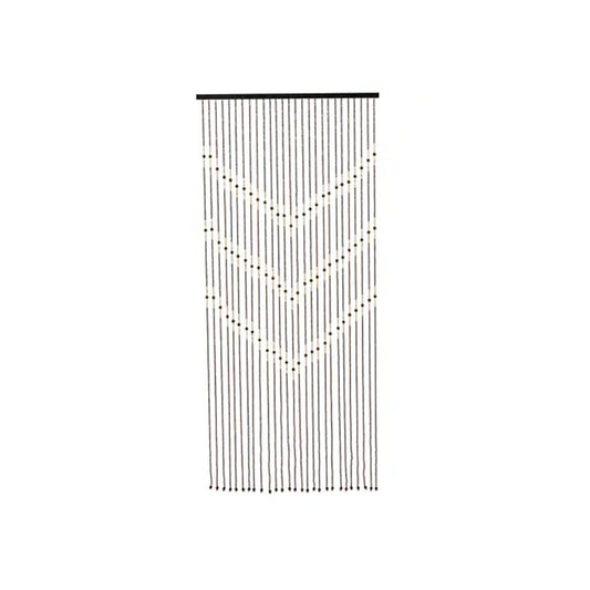 CORTINA PARA PUERTA DE BAMBÚ A RAYAS Y BARRA DE BAMBÚ 90 x 200 cm