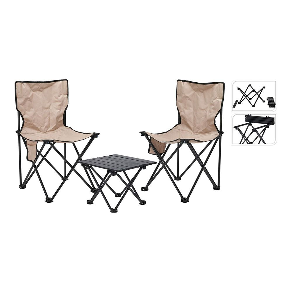 CONJUNTO MESA Y SILLAS CAMPING