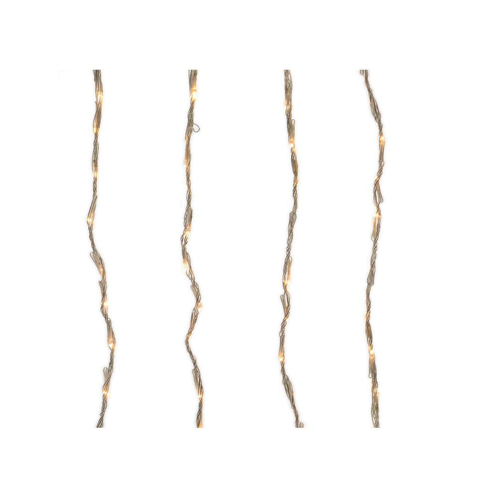 CORTINA DE LEDS PARA BALCON EXTERIOR BLANCO CALIDO 2x1m 220 LEDS