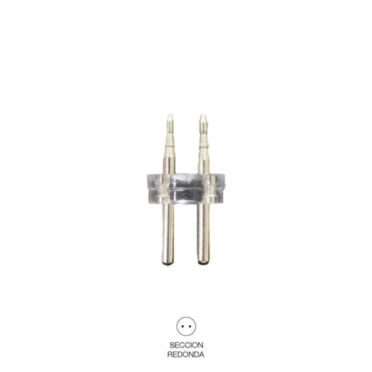 CONECTOR TUBO FLEXILUX/FLEXILED 2 VIAS 13 mm "RECTO-PUNTA"