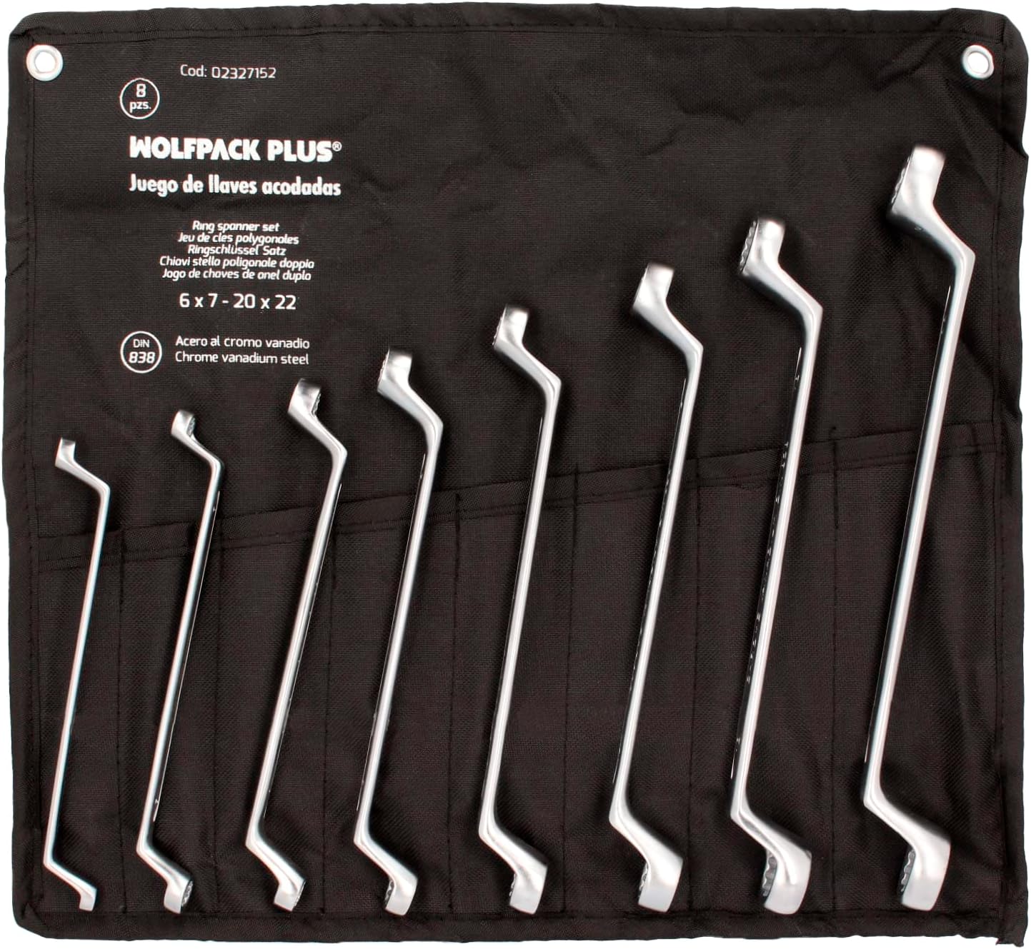 Juego de 8 Llaves Acodadas Wolfpack