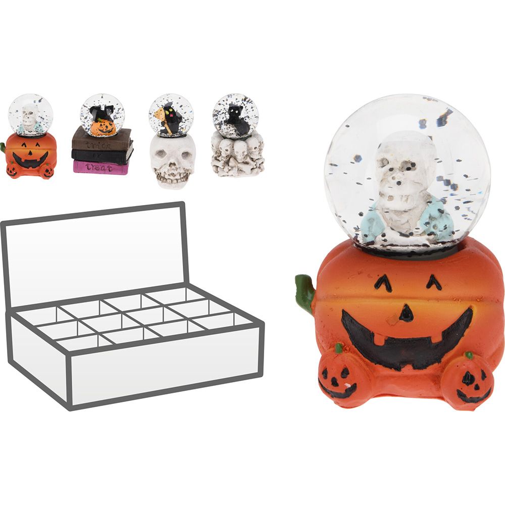 BOLA DE NIEVE Y AGUA HALLOWEEN, 4 MODELOS, Ø45 mm