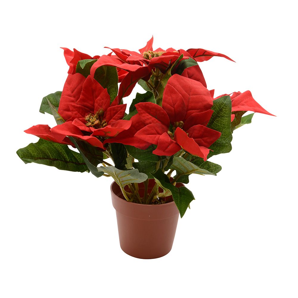 PLANTA ARTIFICIAL FLOR DE PASCUA, Ø27x27cm,