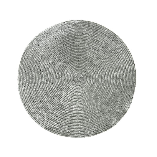 MANTEL INDIVIDUAL COLOR PLATA REDONDO, Ø38 x 0,2 cm