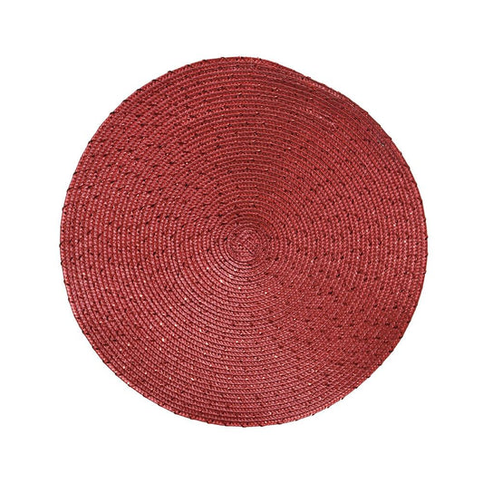 MANTEL INDIVIDUAL COLOR ROJO REDONDO, Ø38 x 0,2 cm