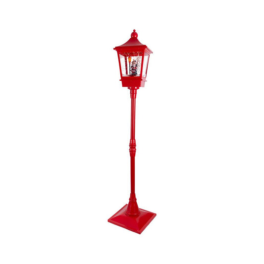 FAROLA PAPA NOEL ILUMINADA 37,5 x 37,5 x 185 cm