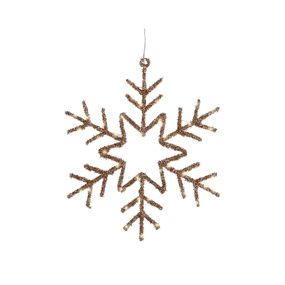 COPO DE NIEVE LUZ LED DECORATIVA INTERIOR 38 x 38 cm