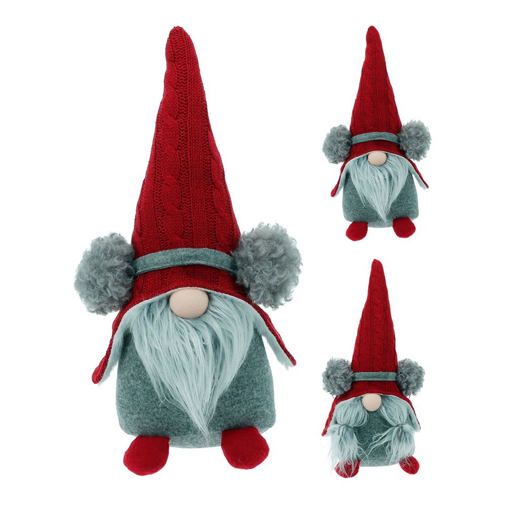 GNOMO ROJO CON OREJERAS, MODELOS VARIADOS