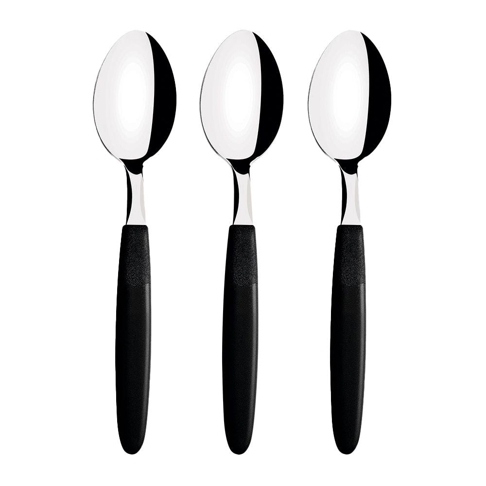 CUCHARA DE MESA IPANEMA NEGRO 19 cm 3 uds