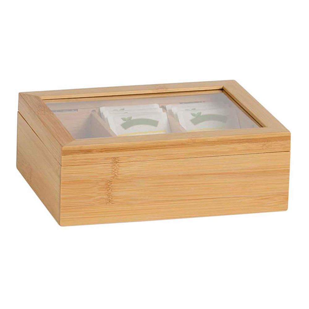 CAJA DE BAMBÚ PARA INFUSIONES  21 x 16 x 7,5 cm