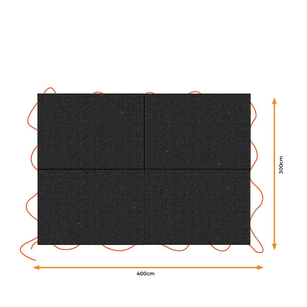 LONA NEGRA PARA REMOLQUE, MEDIDAS: 3x4m. BLACK+DECKER