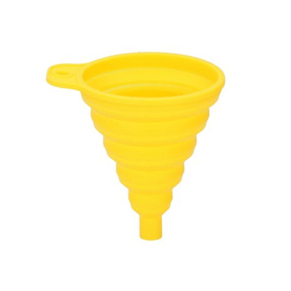 EMBUDO PLEGABLE AMARILLO PARA AUTOMÓVILES, Ø9x10cm.