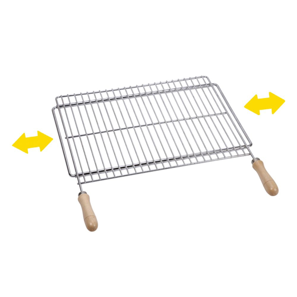 PARRILLA PARA BARBACOA EXTENSIBLE 70x40cm ACERO ZINCADO